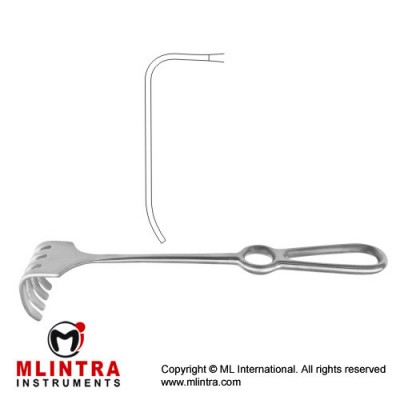 Israel Retractor 7 Blunt Prongs Stainless Steel, 25.5 cm - 10" Blade Size 70 x 70 mm